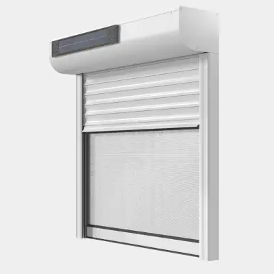 Persiana enrollable Aluminio Renovación motorización radio solar con mosquitera
